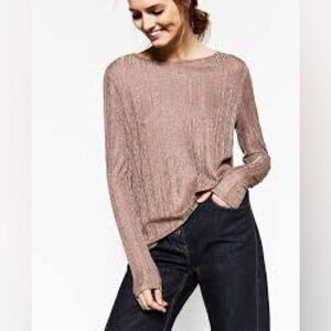 Zara remi textured metallic top 8